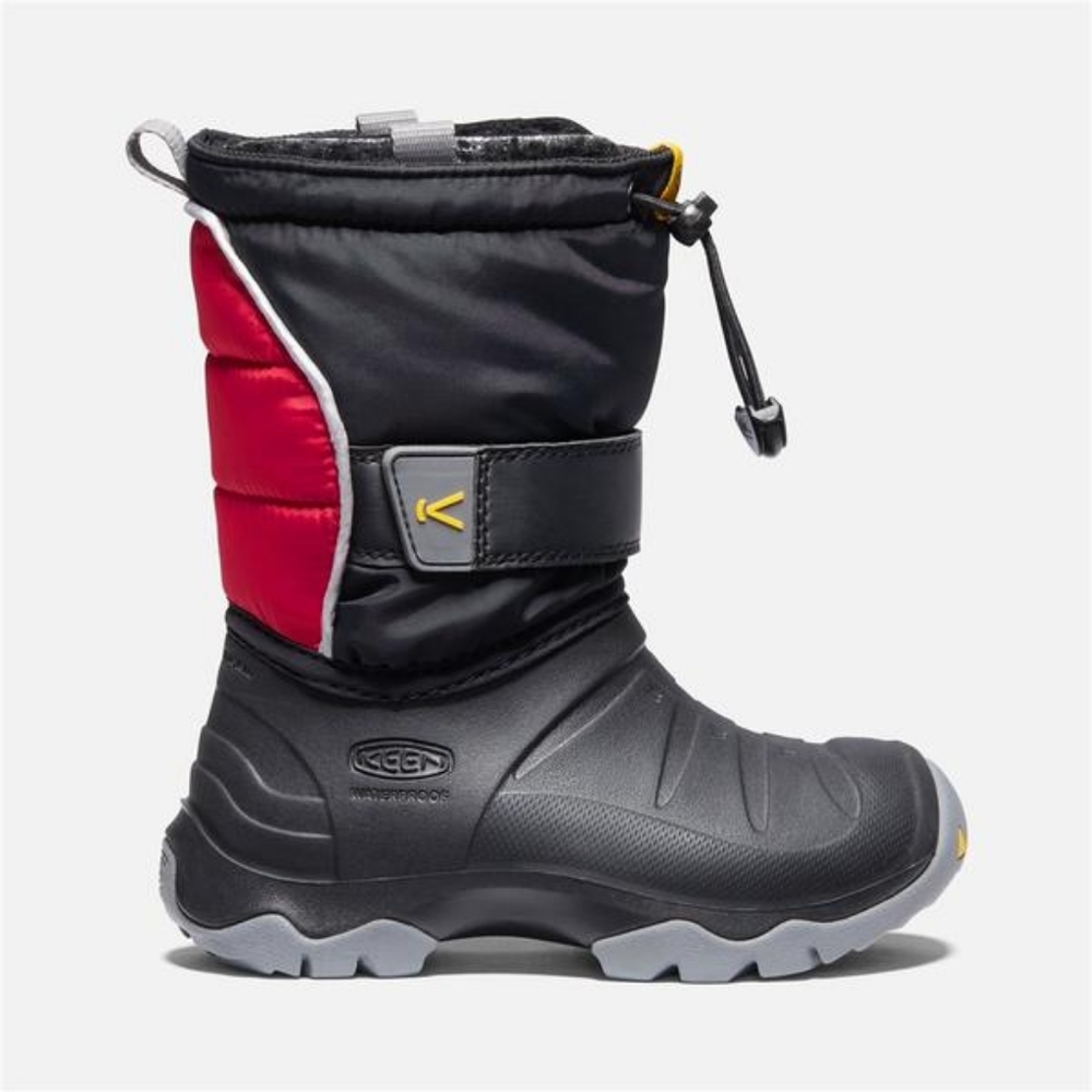 KEEN Kids' Black and Red Winter Boots